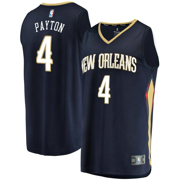 Maillot New Orleans Pelicans Homme Elfrid Payton 4 Icon Edition Bleu marin